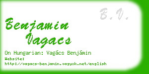 benjamin vagacs business card